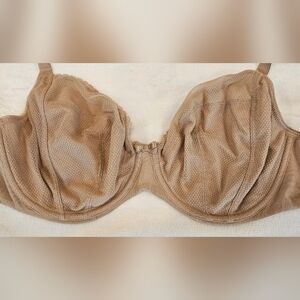 Chantelle Parisian Plunge Bra - 30H, Nude/Tan, Underwire, Unlined